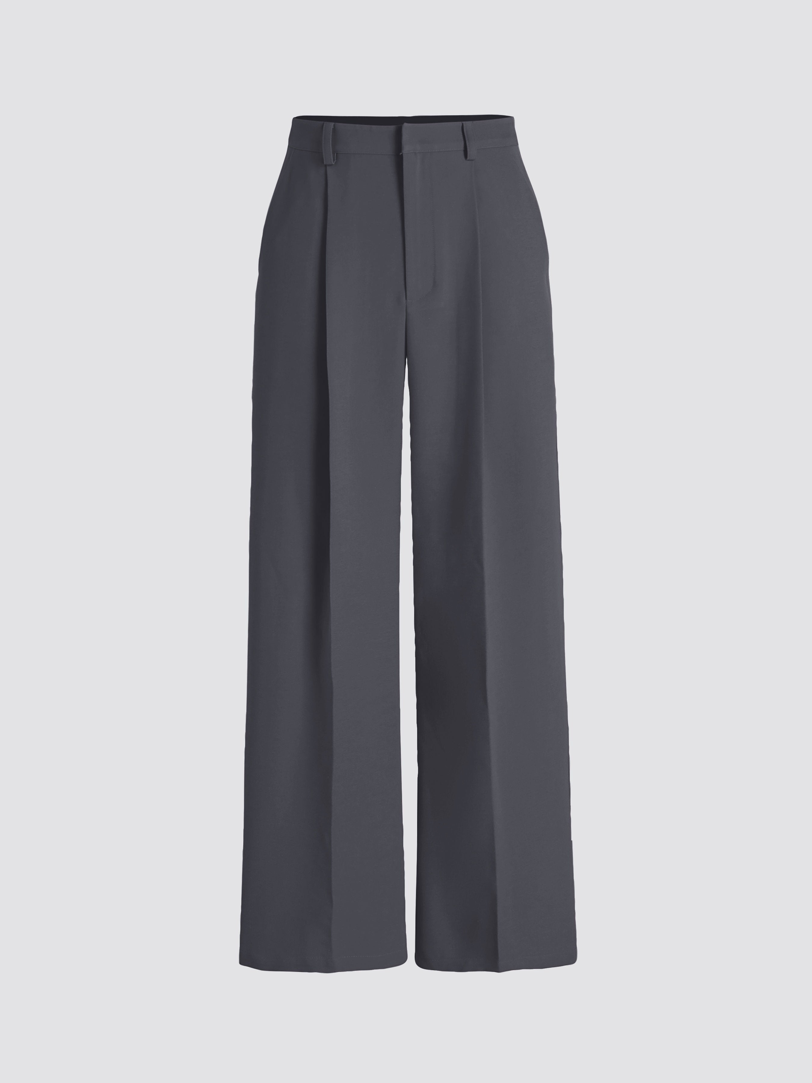 Melo High Waist Wide Leg Pants - Comfortable & Flattering Women's Casual Wear